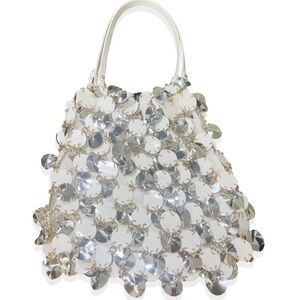 RABANNE BY PACO RABANNE SPARKLE SILVER DISC BAG NEW